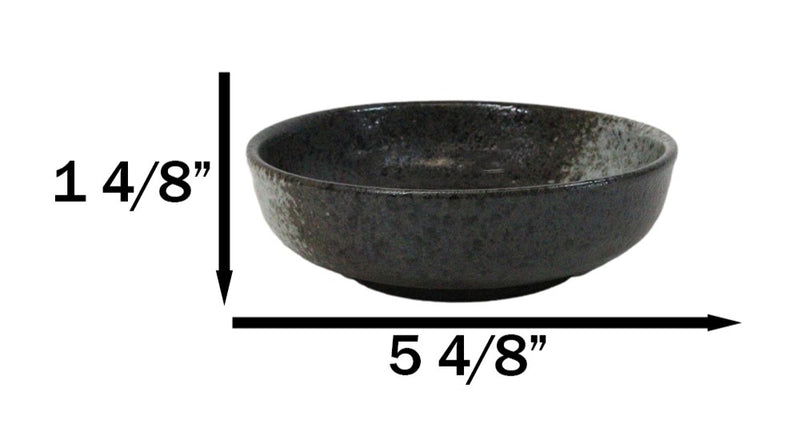 Pack Of 5 Charcoal Grey Tone Hakumu Collection Shallow Bowl Or Deep Plates 10oz