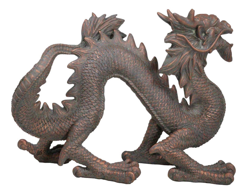 Feng Shui Far East Oriental Mushu Chinese Dragon King On Four Legs Figurine 12"L