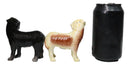 Ceramic Black And Fawn Labrador Dogs Salt And Pepper Shakers Figurine Set