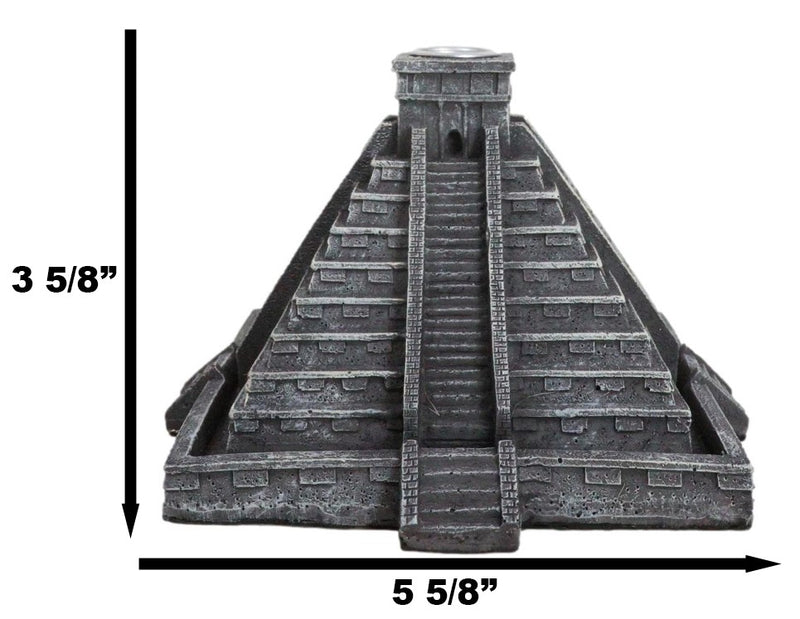 Temple of Kukulcan Mesoamerican Aztec Step Pyramid Backflow Incense Cone Burner