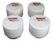 Set Of 4 Marble And Copper Hardware Round Canister Container Storage Jars W/ Lid