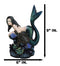 Siren Mermaid With Iridescent Tail And Turtle Companion By Coral Rocks Statue