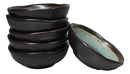 Pack Of 6 Green Crackle Midori Kannyu Wavy Round Condiment Sauce Dishes 2oz
