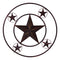 Oversized 40"D Vintage Rustic Western Lone Star Metal Circle Wall Decor Plaque