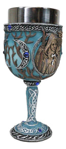 Celtic Knot Triple Moon Goddess Maiden Mother Crone Pagan Wiccan Wine Goblet