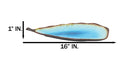 Blue Sky Aozora Kannyu Collection Ceramic Leaf Shaped Large Serving Platter 16"L