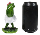 Sexy Lady Marilyn Green Frog with Pink Ribbon and White Cocktail Dress Figurine