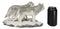 Winter Woodlands Moon Twilight Romance Arctic Snow Wolf Couple Figurine 11.5"L