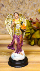 Archangel Angel Barachiel The Blessings of God with Bread Basket Figurine 5"H