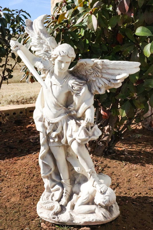 Catholic Church Archangel Saint Michael With Sword Large Outdoor Statue 24"H - Ebros Gift