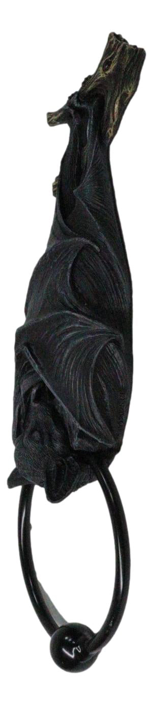 Ebros Gift Gothic Nocturne Sleeping Bat Sculptural Door Knocker Home Decor