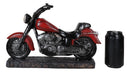 Ebros Gift Vintage Red Road Hog Chopper Motorbike Wine Holder Figurine 13.25" Long - Ebros Gift