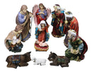 Christmas Nativity Mary Joseph Jesus 3 Wise Men Angel 11 Pc Figurines Set 12"
