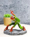 Green and Red Superhero Frog Spider Man in 3 Point Hero Pose Decor Figurine