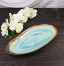 Pack Of 3 Green Midori Kannyu Porcelain Oblong Shaped 12" L Serving Platters