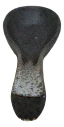 Pack of 6 Charcoal Grey Tone Hakumu Ceramic Asian Soup Spoons With Hook 5.75"L