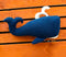 Fiona Walker England Handmade Organic Nautical Blue Whale Wall Decor Large 25"W