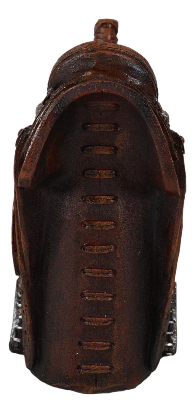 Rustic Western Cowboy Horse American Flag Saddle Money Coin Savings Piggy Bank