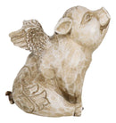 Rustic Country Farmhouse Hog Heavens Flying Baby Angel Pig Coin Money Bank