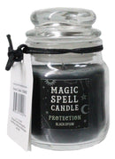 Set of 3 Wicca Halloween Ritual Black Opium Protection Spell Candle in Glass Jar