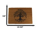 Tree Of Life Eden With Dendritic Roots Coir Coconut Fiber Floor Mat Doormat