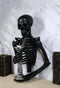 De Mortuis Hallow Impaled Grinning Bone Skeleton Wall Candleholder Sculpture 18"