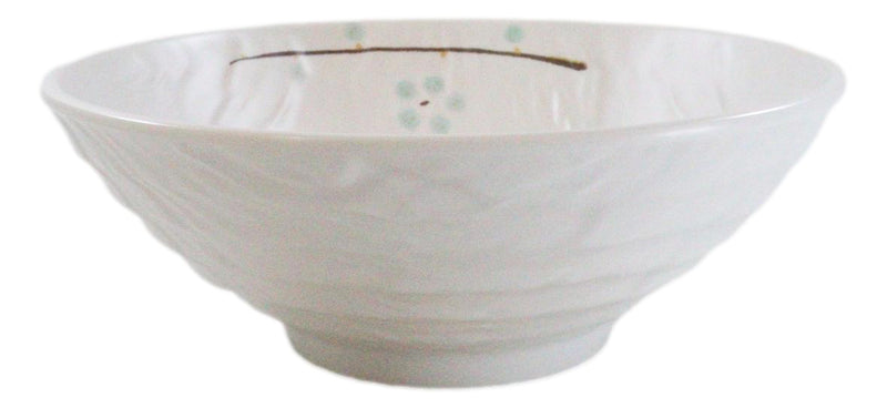 Set Of 6 Modern Yukino Hana Melamine Large Ramen Soup Pasta Salad Bowls 46oz 9"D