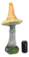 Large Fairy Garden Orange Meringue Crooked Toadstool Mushroom Figurine 23"H