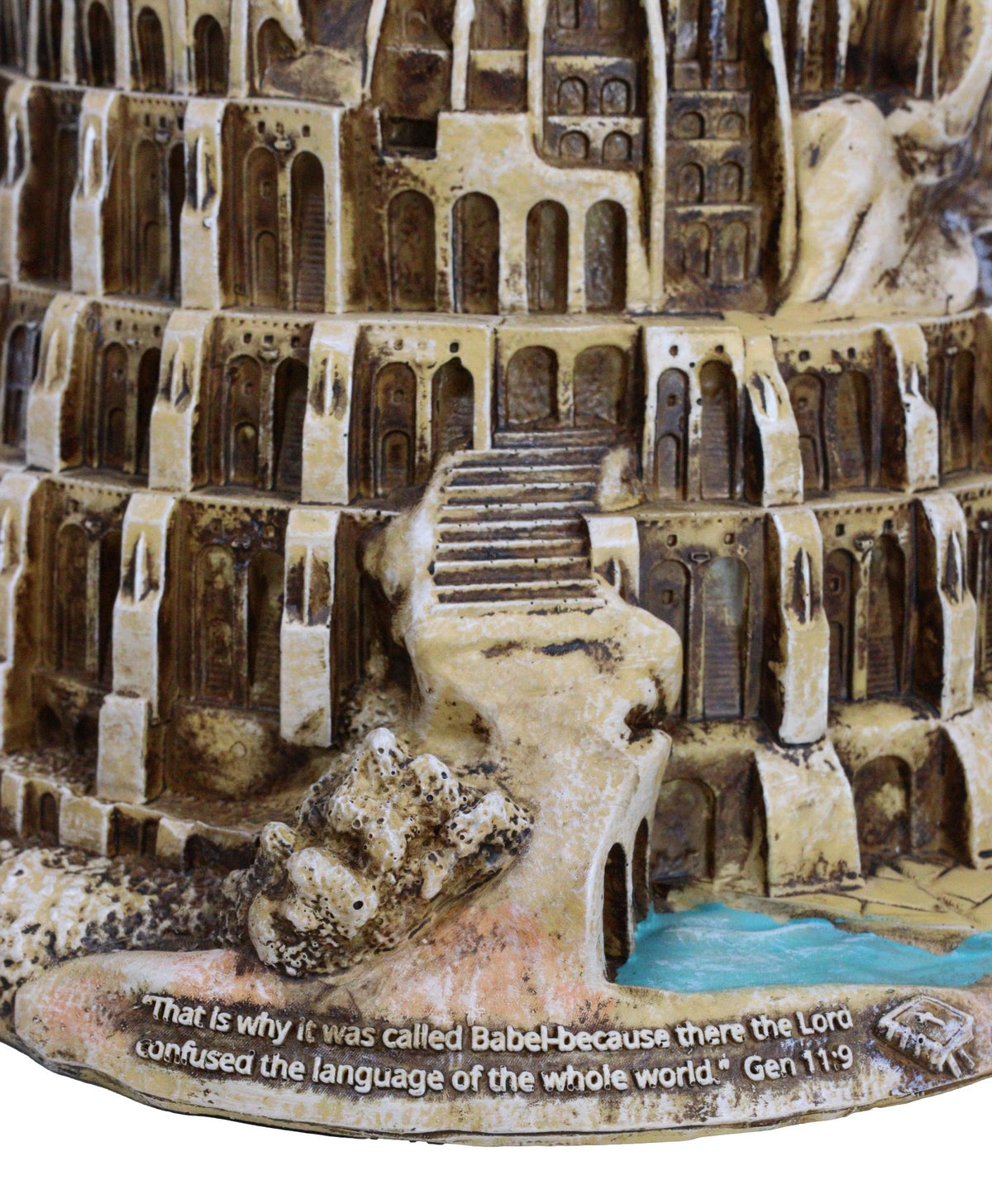 Old Testament Judeo Christian Abandoned Tower of Babel Archaeological Figurine