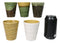 Abstract Art Tenmoku Glazed Ceramic 10oz Coffee Tea Cup Set of 5 Made In Japan