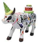 Cow Parade Happy Birthday To Moo Party Hat And Cake Collector's Figurine