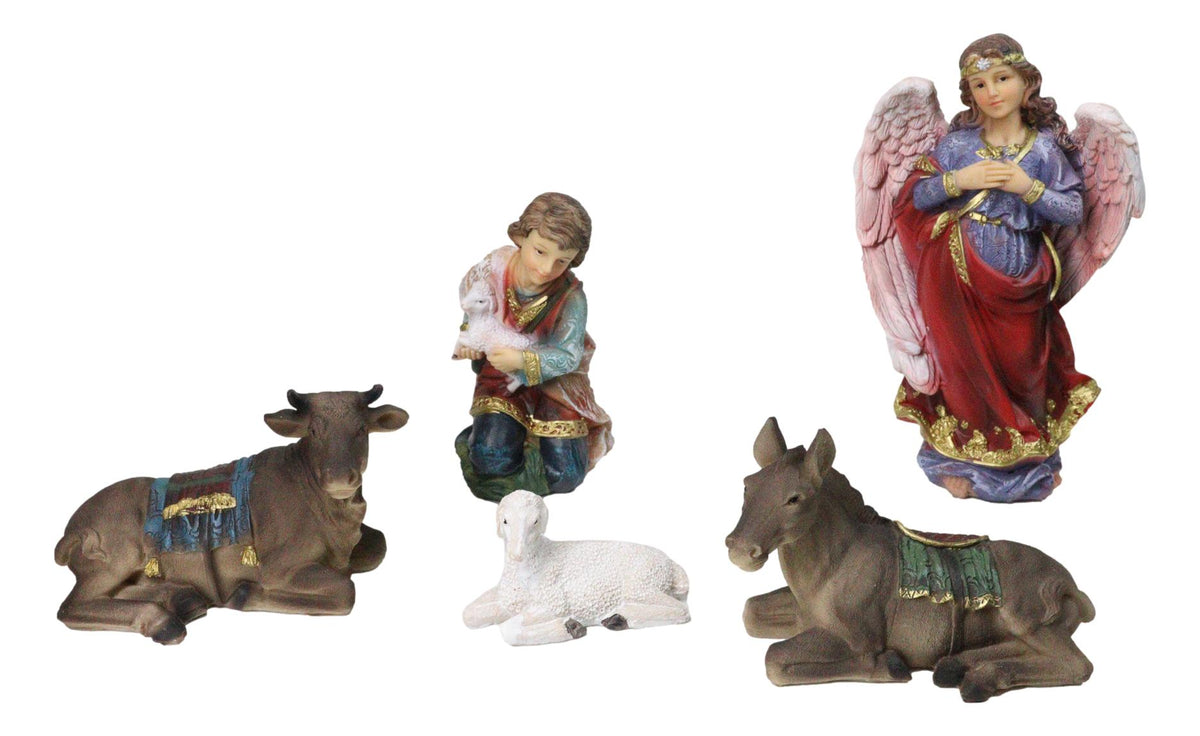 Christmas Nativity Set Mary Joseph Baby Jesus 3 Wise Men Angel 11 Pc Figurines