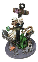 Day Of The Dead Skeleton Wedding Bride and Groom Anchored in Love Figurine