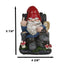 Get Out! Rude Mean Gnome Dwarf And Squirrel On Chair Flipping The Bird Figurine