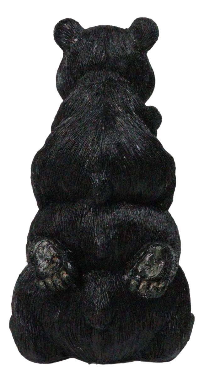Cabin Companion Playful Black Bear Totem Figurine 3 Stacked Bears Wildlife