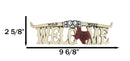 Rustic Western Bone Finish Texas Longhorn Texas Lone Star Welcome Wall Decor