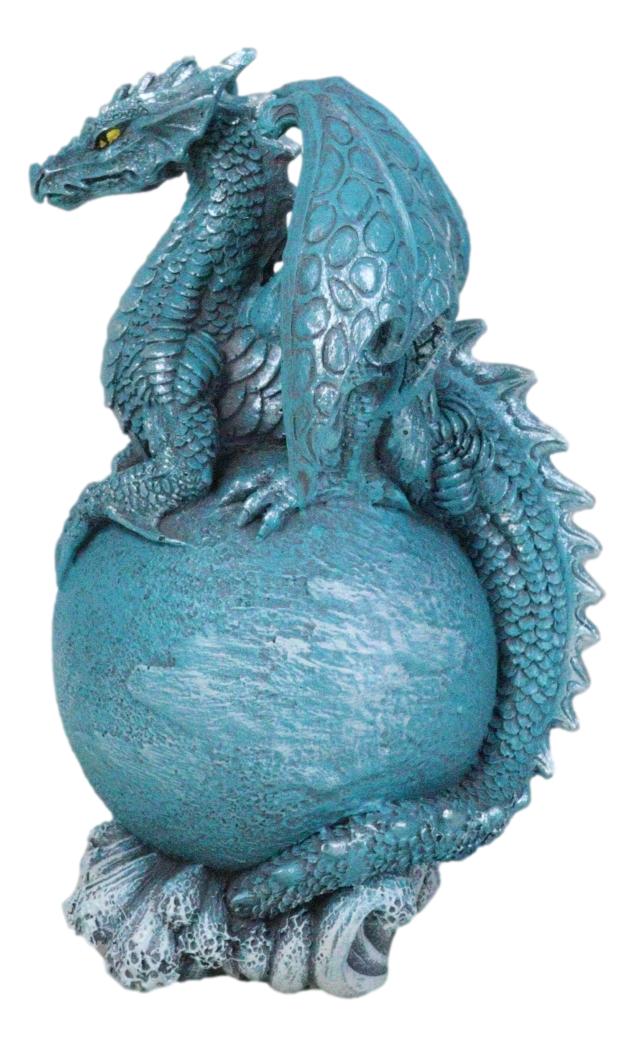 Celestial Solar Galaxy Planet Uranus Terrestrial Guardian Blue Dragon Figurine