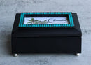 December Blue Zircon Birthstone Self Esteem Sweetness Black Musical Trinket Box