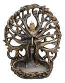 Mysterious Forest Celtic Greenman Dryad Tree Of Life Backflow Incense Burner