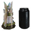 Sitting Elf Pixie Air Wind Elemental Fairy in Ethereal Rainbow Dress Figurine