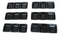 Pack Of 6 Black Silk Melamine 3 Partition Condiment Sauce Dipping Bowl or Dishes