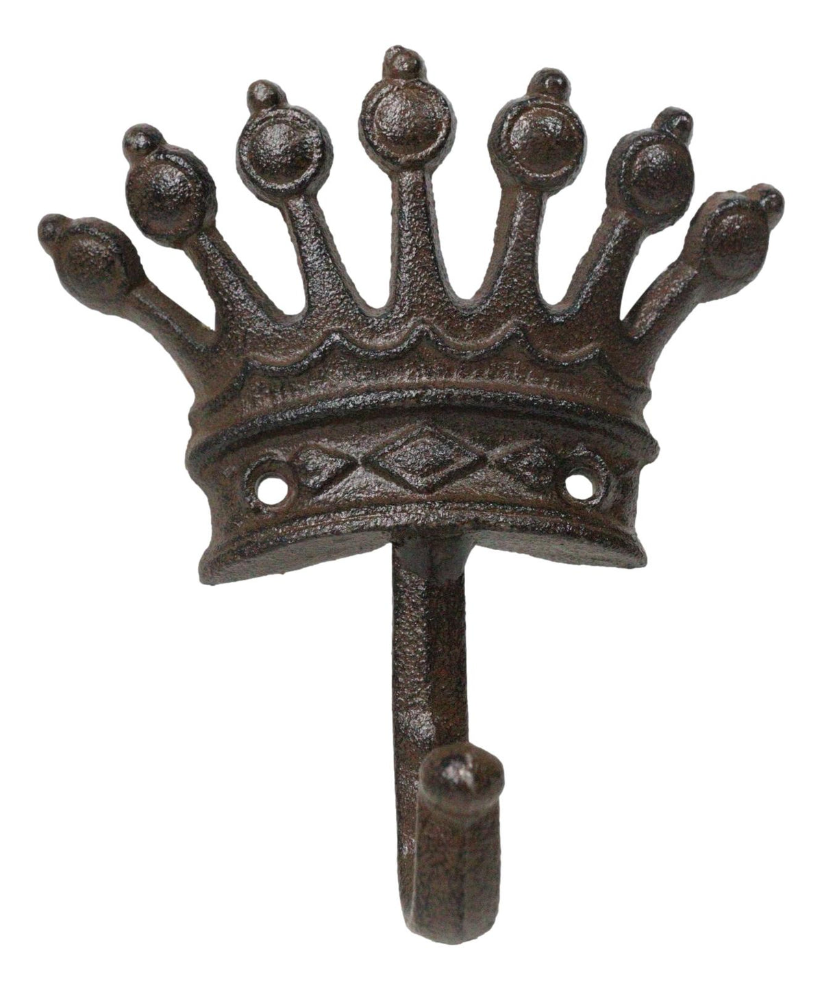 Pack Of 4 Cast Iron Medieval Royalty King and Queen Crowns Wall Coat Hooks