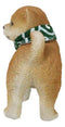 Miniature Lifelike Adorable Japanese Shiba Inu Puppy Dog with Scarf Figurine