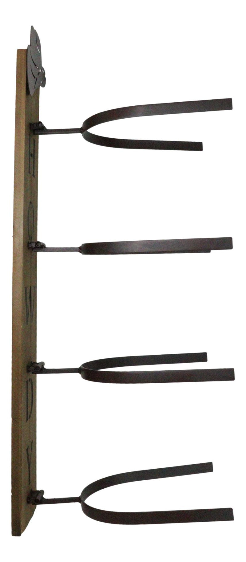 Rustic Western Howdy 4 Slot Cowboy Cowgirl Hats Wall Rack Hanger Organizer