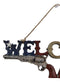 Rustic Western Texas Lone Star Dual Revolver Pistols Welcome Sign Wall Decor