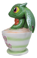 Ruth Thompson Artisan Matcha with Maeve Drake Wyrmling Dragon In Cup Figurine