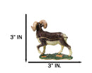 Brown Great Horned Ram Sheep Pewter Austrian Crystals Trinket Jewelry Box