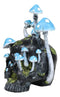 Wicca Stacking Toadstool Mushrooms and Moss Fungi Forest Black Skull Figurine