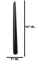 Pack of 8 Witchcraft Ritual Spell Vampire Blood Black Red Taper Candles 10"