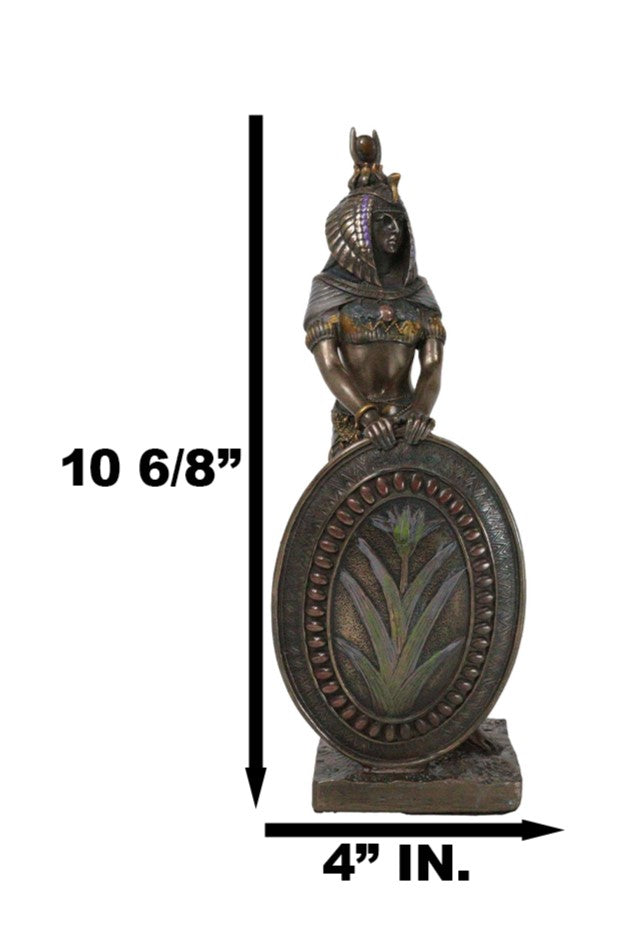 Ebros Standing Isis Statue Egyptian Goddess Bronze Finish Figurine